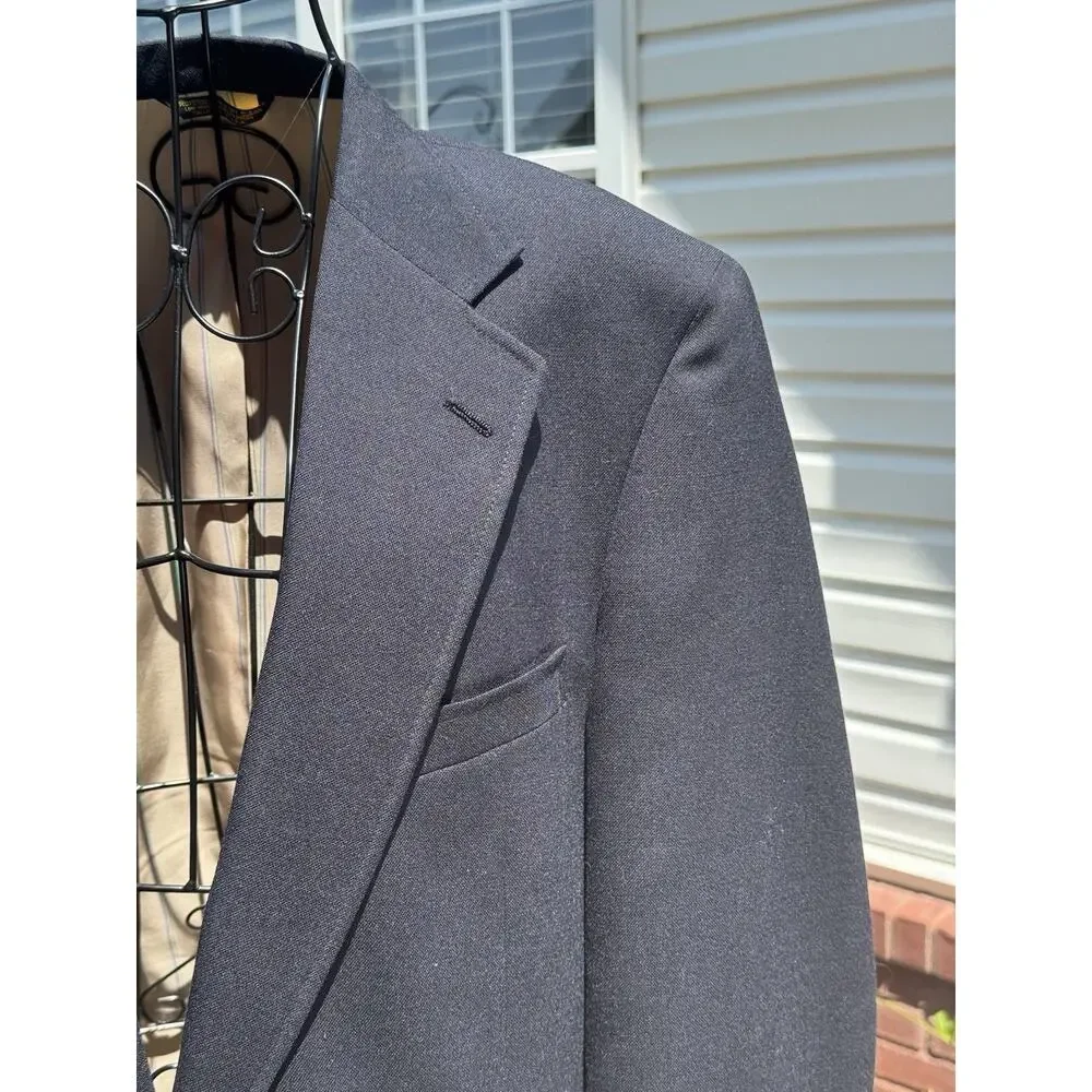 VTG Men Tailor Made Wimbledon‎ Blue Jacket Gold Buttons Racquet Club USA READ